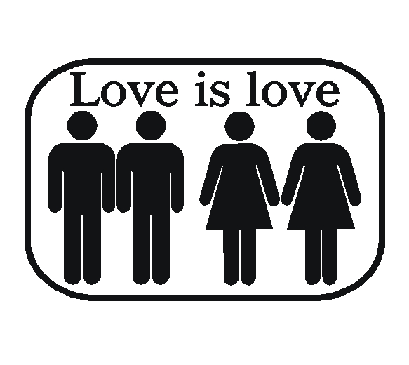 love is love decal sticker lesbian gay